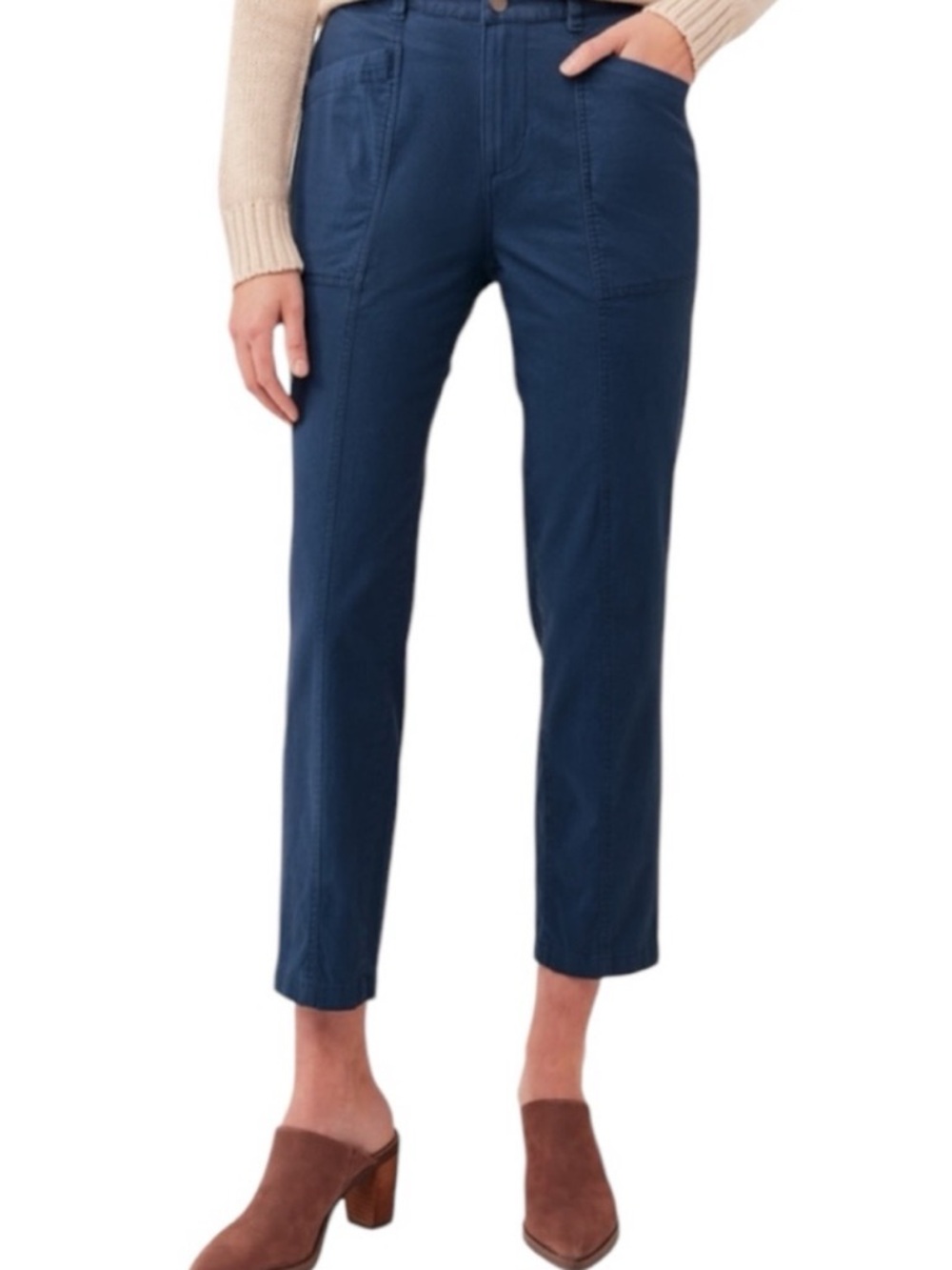 Pact Boulevard Brushed Twill Straight Leg Pant in French Navy Size Large